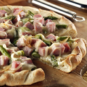 Honey-Cured Ham & Asparagus Pizza